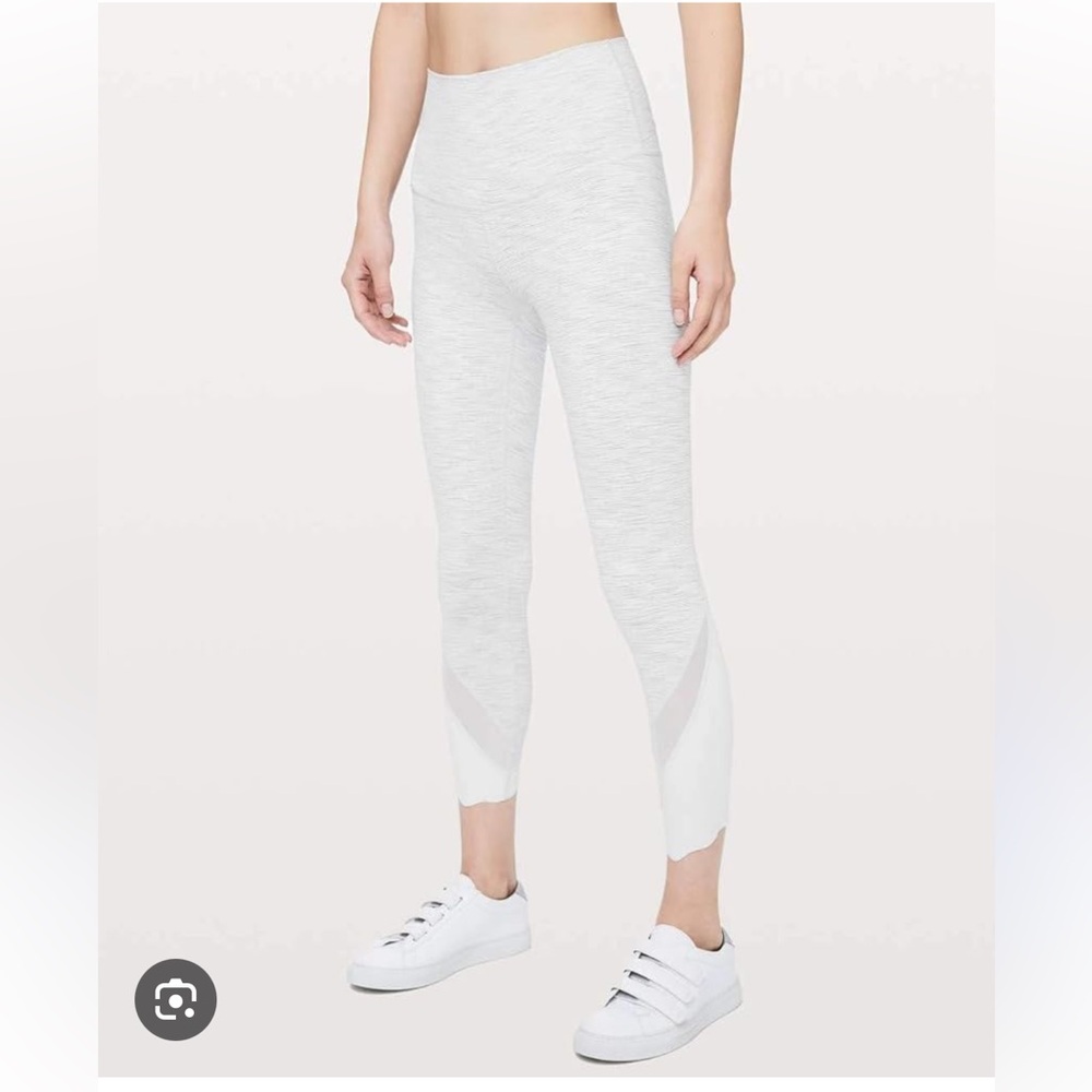 LULULEMON Wunder Under Crop High-Rise Roll Down Scallop Full-On Luxtreme 23"